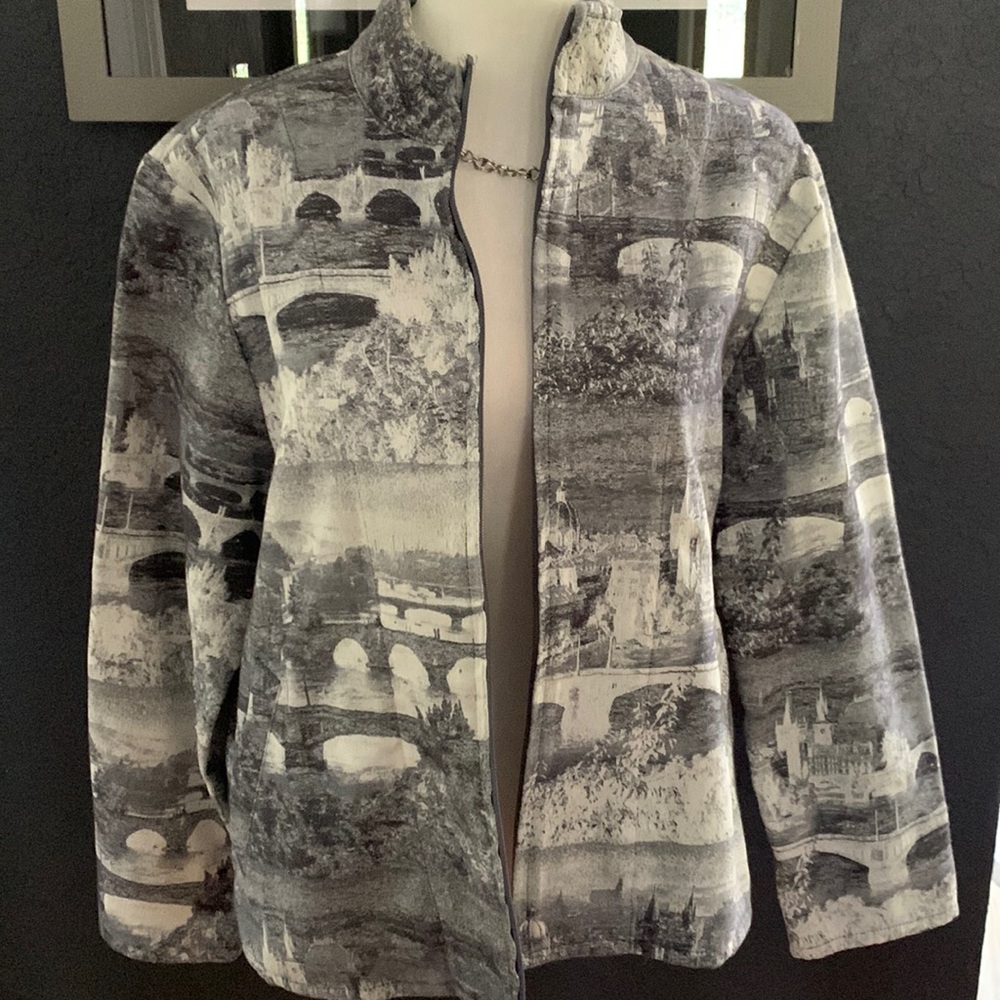 Black and white printed jacket